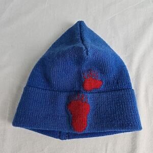 Vermont VT Stowe Moriarty VTG Handmade Hat Ski‎ Beanie 100% Wool Blue Outdoor
